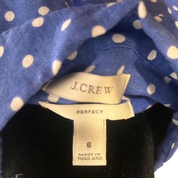 NWOT J.Crew womens polka dot button up shirt size 6. - Picture 3 of 3